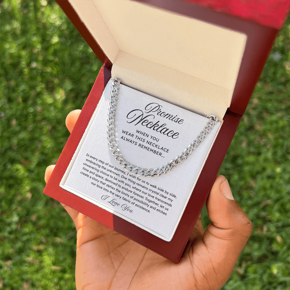 Promise Necklace – Walk Side by Side – Cuban Link Chain