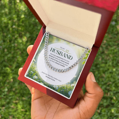 To My Husband | My New Beginning | Cuban Link Chain