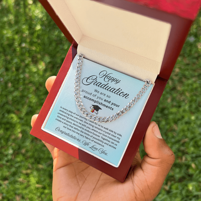 Happy Graduation – Proud of Your Accomplishments – Cuban Link Chain
