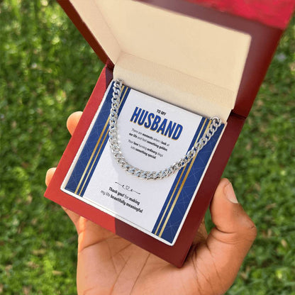To My Husband | The Golden Part of My Life | Cuban Link Chain