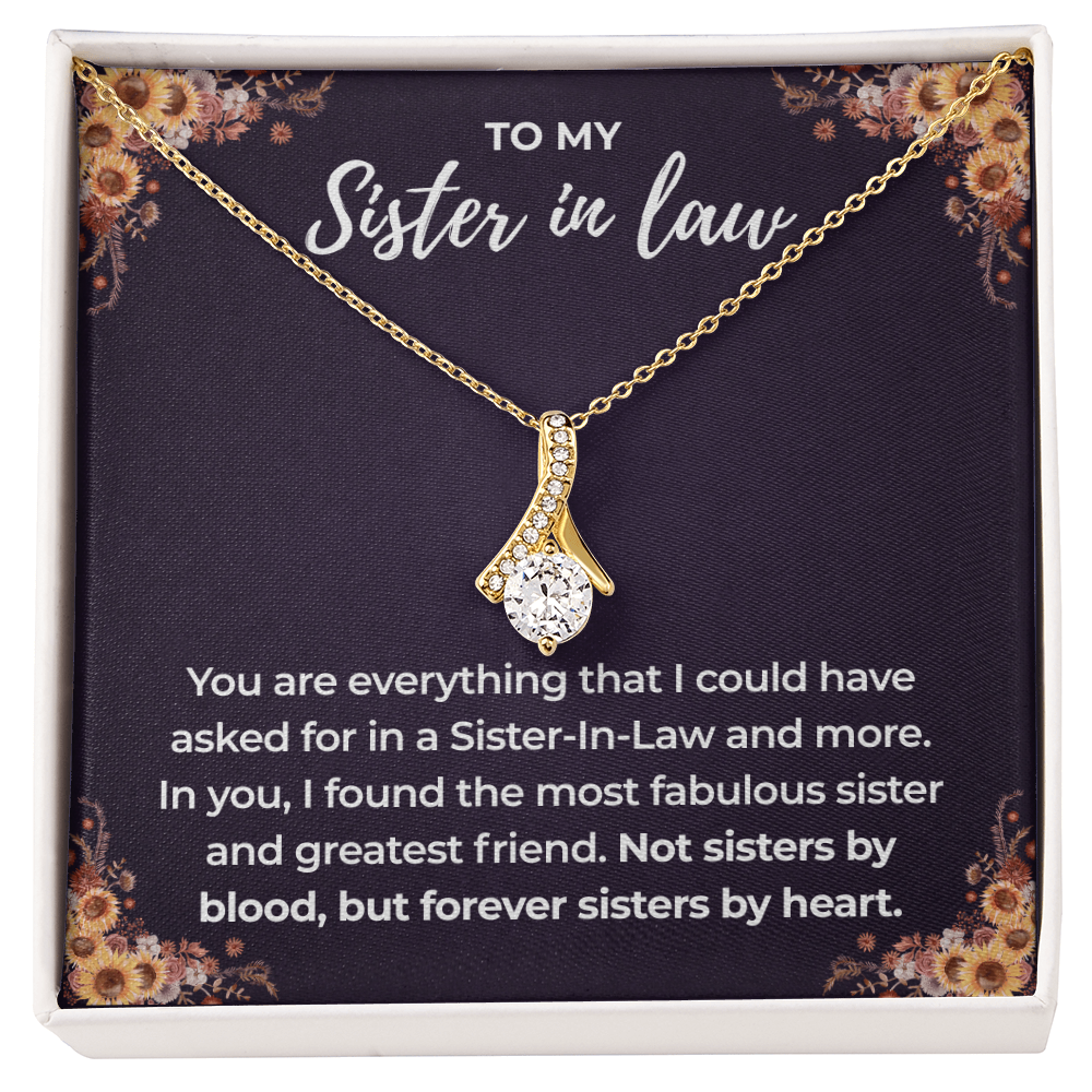 To My Sister in Law – Forever Sisters by Heart – Love Knot Necklace