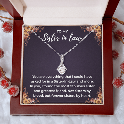 To My Sister in Law – Forever Sisters by Heart – Love Knot Necklace
