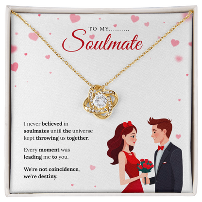 To My Soulmate | My Forever Favorite Person | Love Knot Necklace