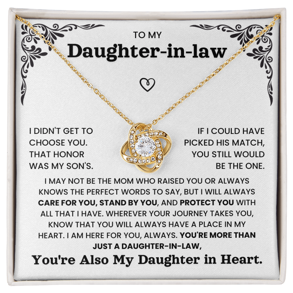 To My Daughter-in-Law – My Daughter in heart | Love Knot Necklace