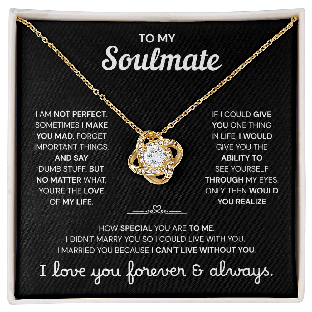 To My Soulmate | A Meaningful Love Gift | Love Knot Necklace