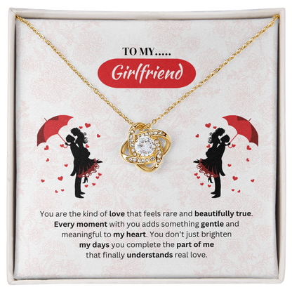 To My Girlfriend | Your Love Feels Beautiful | Love Knot Necklace