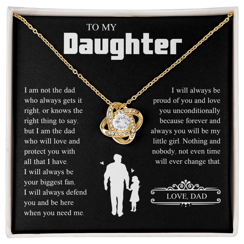 To My Daughter | From Dad with Love | Love Knot Necklace