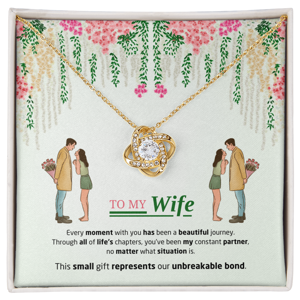 To My Wife | Our Unbreakable Bond | Love Knot Necklace