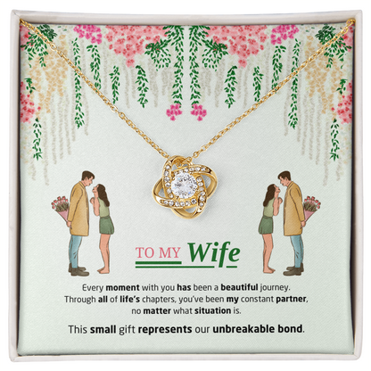 To My Wife | Our Unbreakable Bond | Love Knot Necklace
