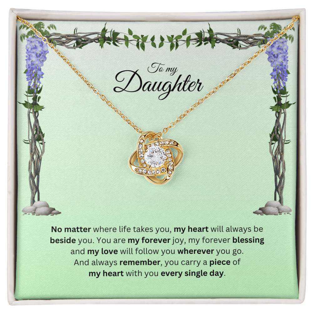 To My Daughter | Your Journey Inspires Me Always | Love Knot Necklace