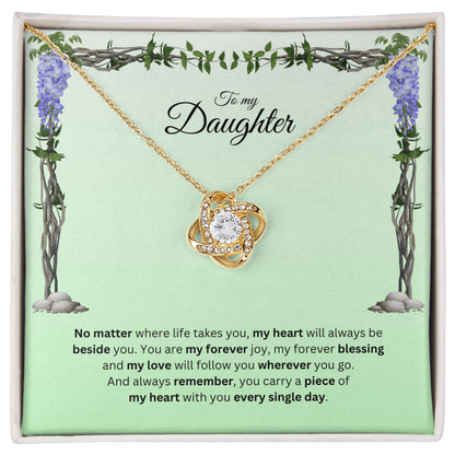 To My Daughter | Your Journey Inspires Me Always | Love Knot Necklace