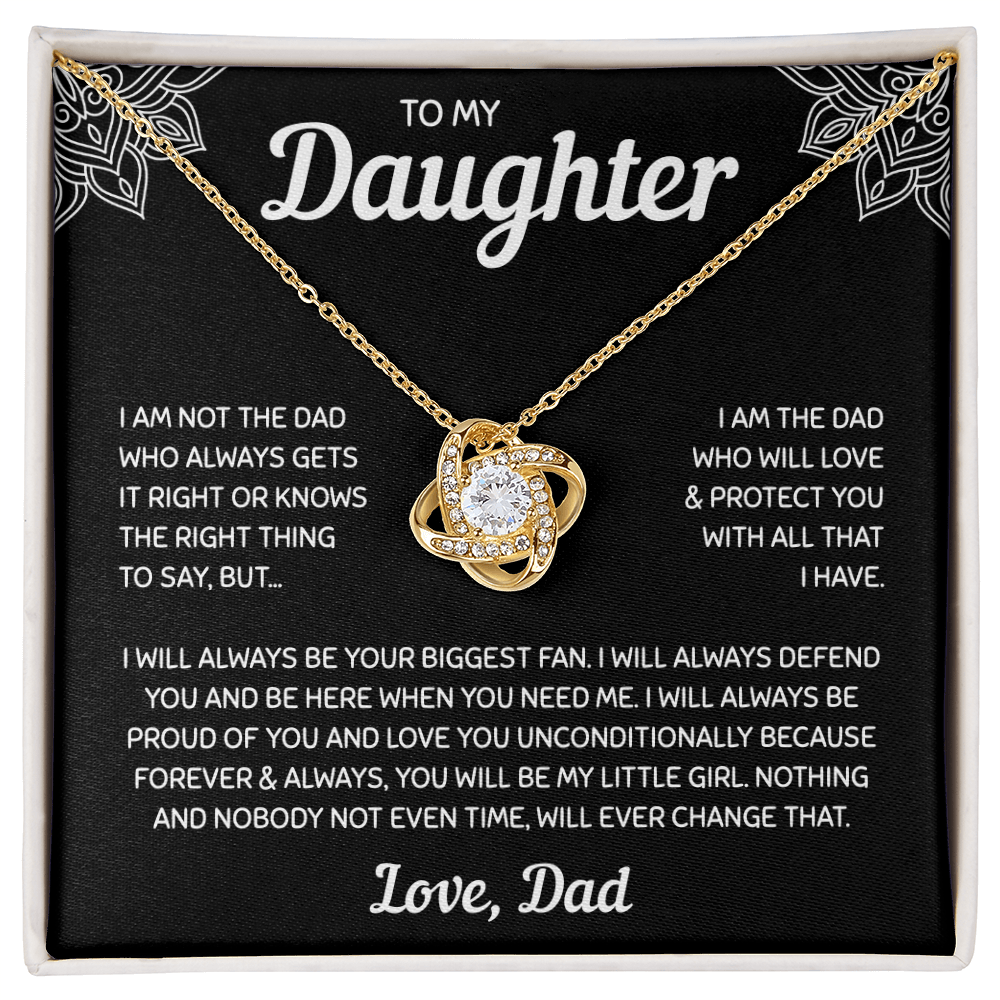 To My Daughter | A Father's Forever Love | Love Knot Necklace