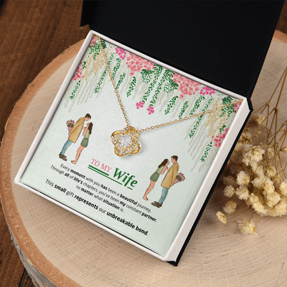 To My Wife | Our Unbreakable Bond | Love Knot Necklace