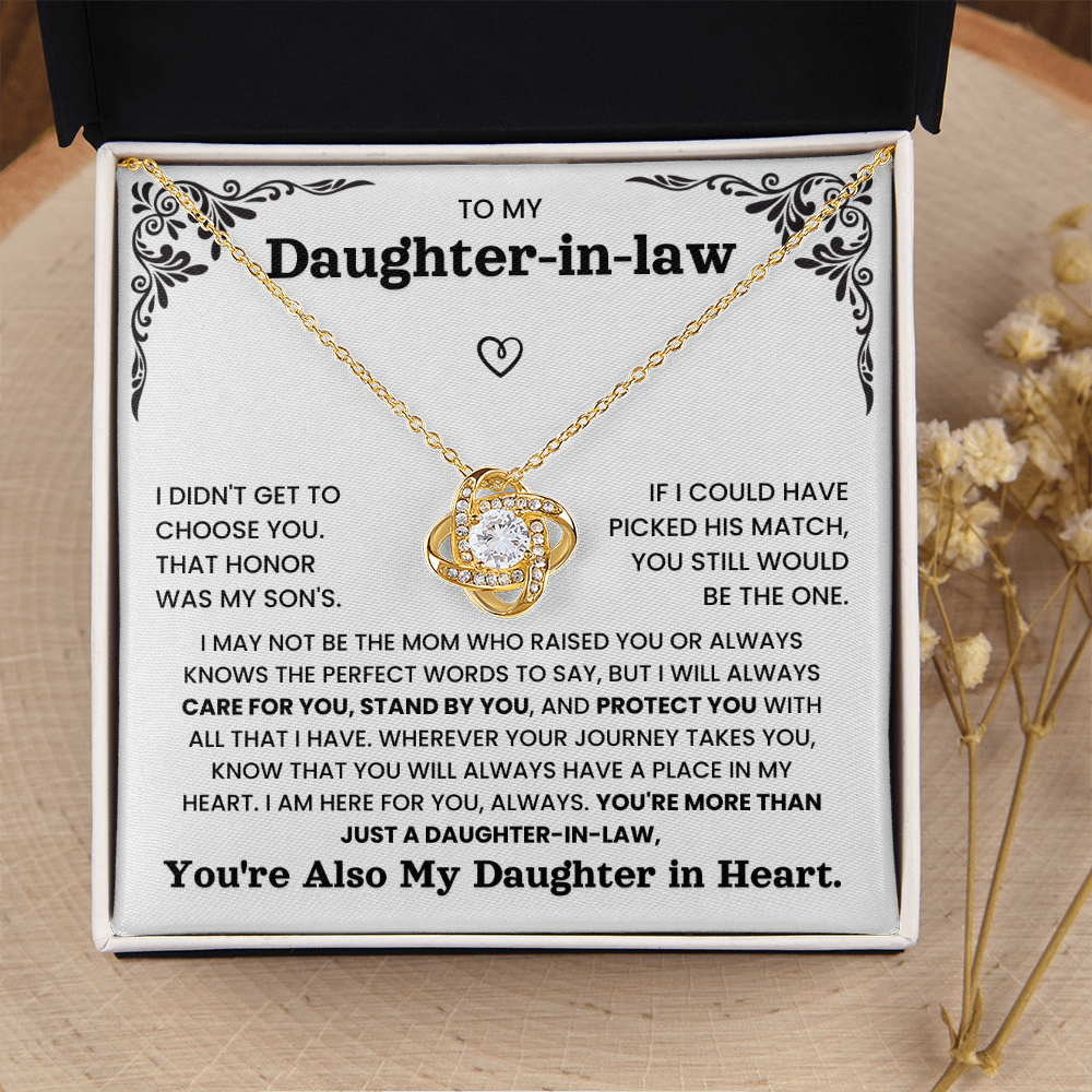 To My Daughter-in-Law – My Daughter in heart | Love Knot Necklace