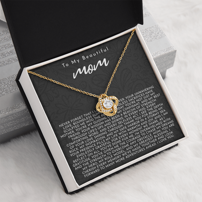 To My Mom | My Guiding Light | Love Knot Necklace