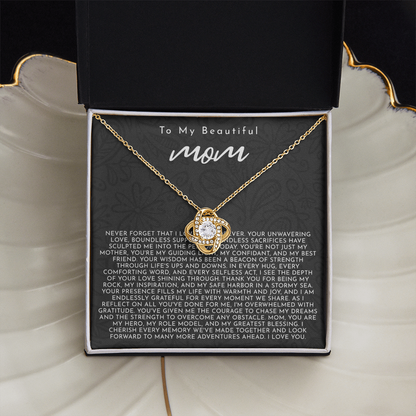 To My Mom | My Guiding Light | Love Knot Necklace