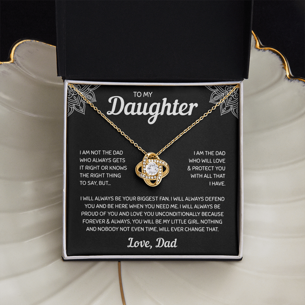 To My Daughter | A Father's Forever Love | Love Knot Necklace