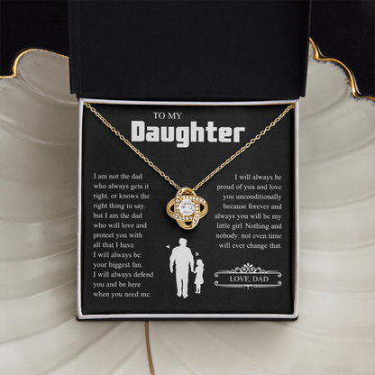 To My Daughter | From Dad with Love | Love Knot Necklace