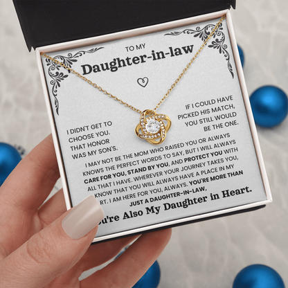 To My Daughter-in-Law – My Daughter in heart | Love Knot Necklace