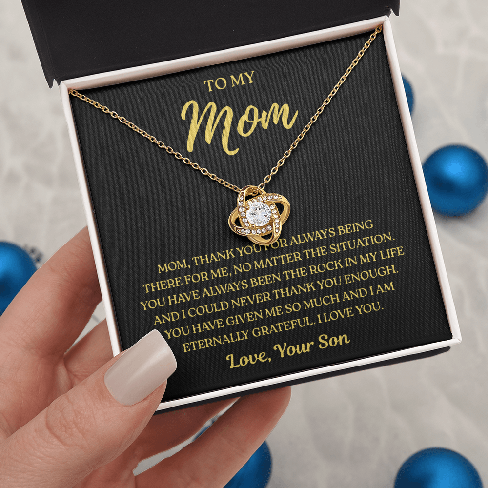 To My Mom – Always There For Me – Love Knot Necklace