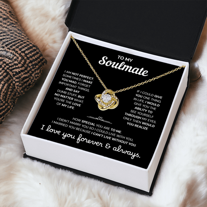 To My Soulmate | A Meaningful Love Gift | Love Knot Necklace