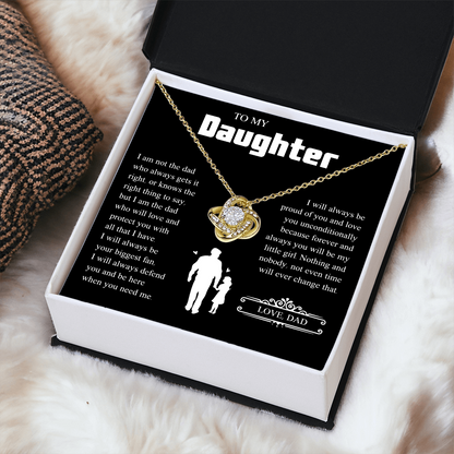 To My Daughter | From Dad with Love | Love Knot Necklace