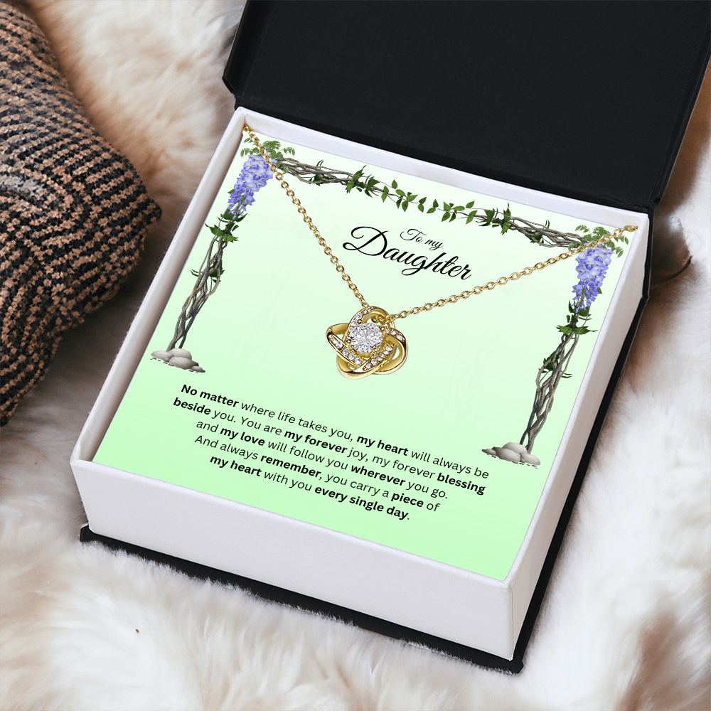 To My Daughter | Your Journey Inspires Me Always | Love Knot Necklace