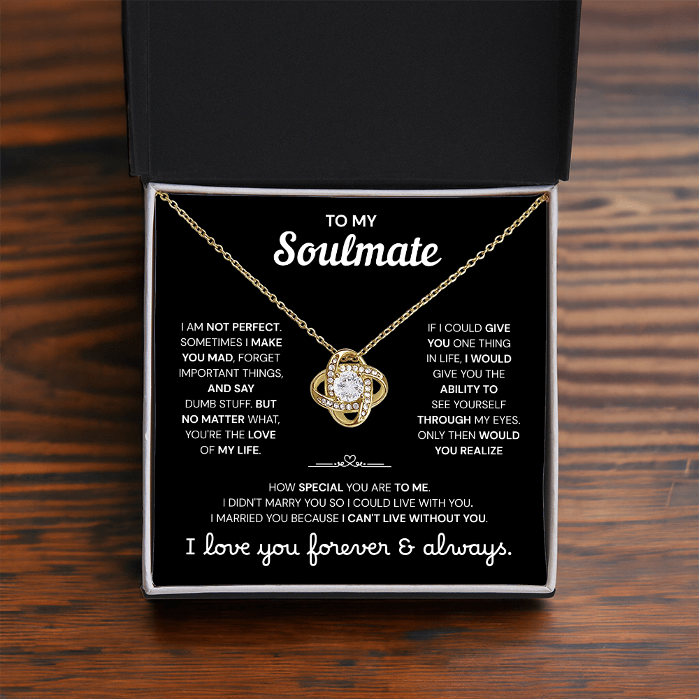 To My Soulmate | A Meaningful Love Gift | Love Knot Necklace