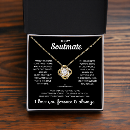To My Soulmate | A Meaningful Love Gift | Love Knot Necklace