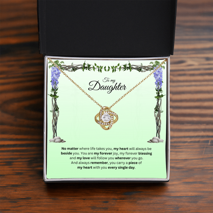 To My Daughter | Your Journey Inspires Me Always | Love Knot Necklace
