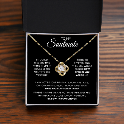 To My Soulmate | You Are Special | Love Knot Necklace