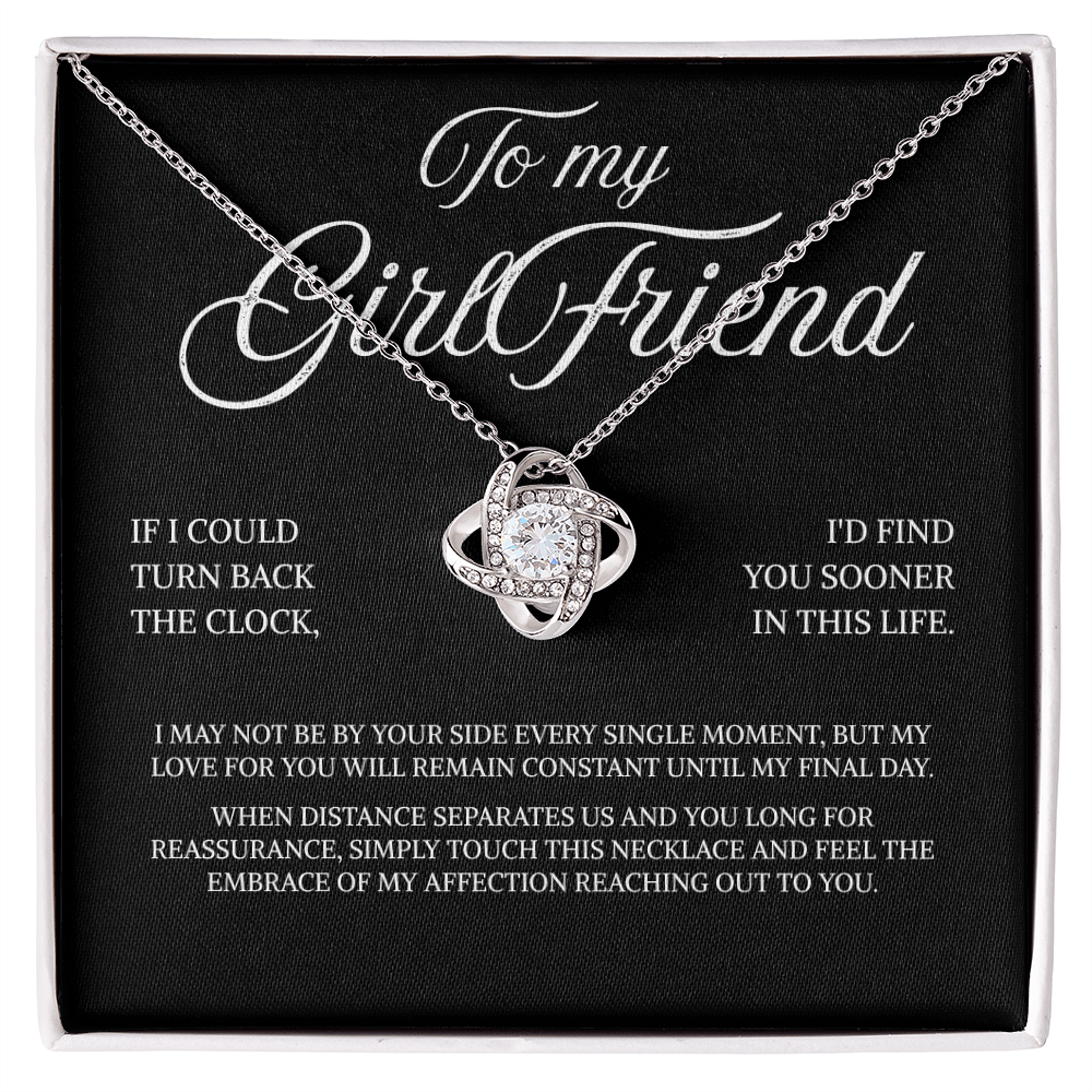 To My Girlfriend | Even Distance Can't Change My Love | Love Knot Necklace