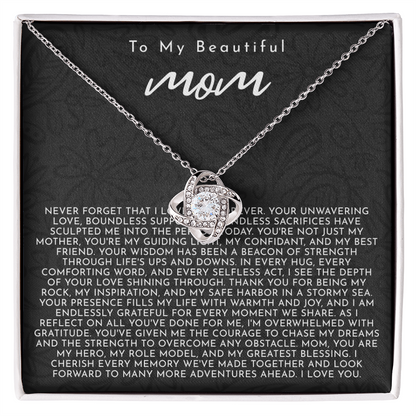 To My Mom | My Guiding Light | Love Knot Necklace