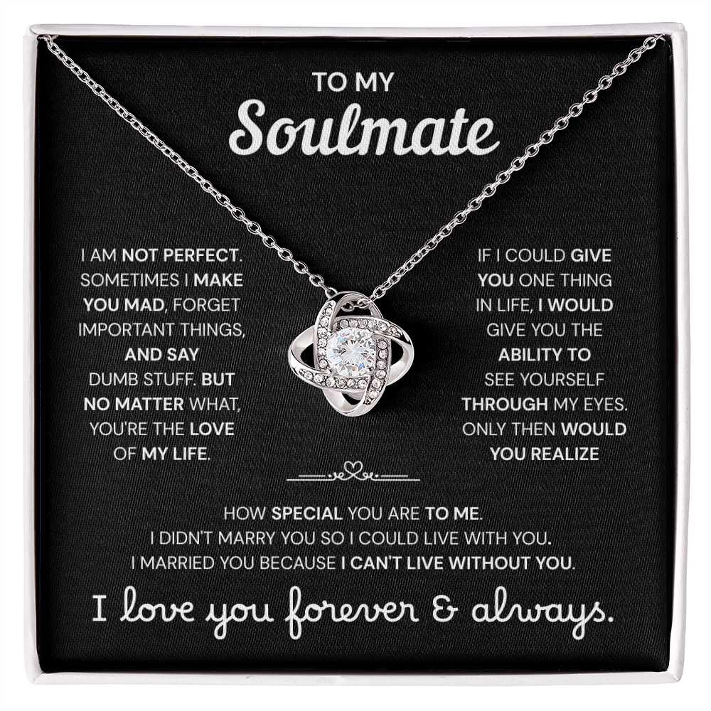To My Soulmate | A Meaningful Love Gift | Love Knot Necklace