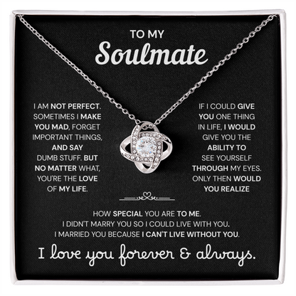 To My Soulmate | A Meaningful Love Gift | Love Knot Necklace