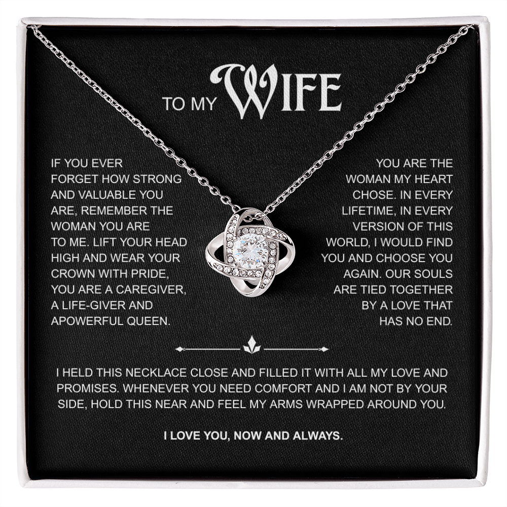 To My Wife | A Love That Has No End | Love Knot Necklace