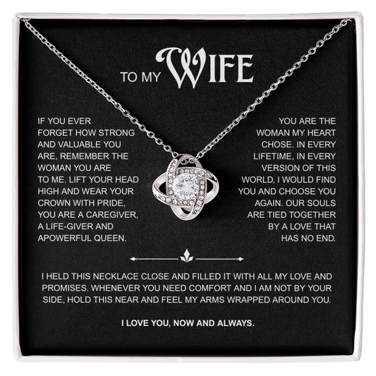 To My Wife | A Love That Has No End | Love Knot Necklace