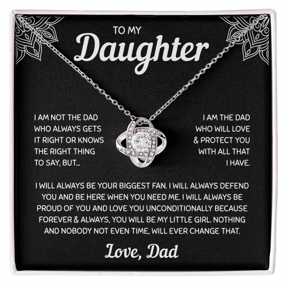 To My Daughter | A Father's Forever Love | Love Knot Necklace