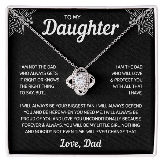 To My Daughter | A Father's Forever Love | Love Knot Necklace