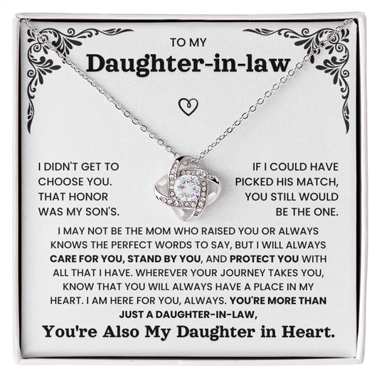 To My Daughter-in-Law – My Daughter in heart | Love Knot Necklace