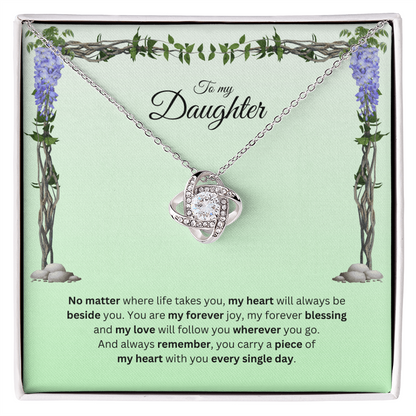 To My Daughter | Your Journey Inspires Me Always | Love Knot Necklace