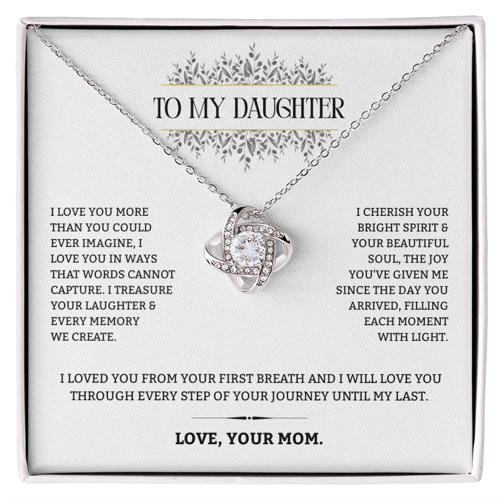 To My Daughter | A Mother's Endless Love | Love Knot Necklace
