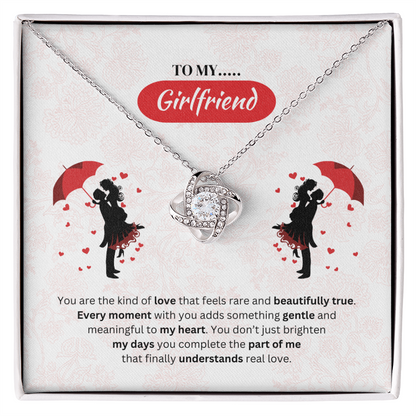 To My Girlfriend | Your Love Feels Beautiful | Love Knot Necklace