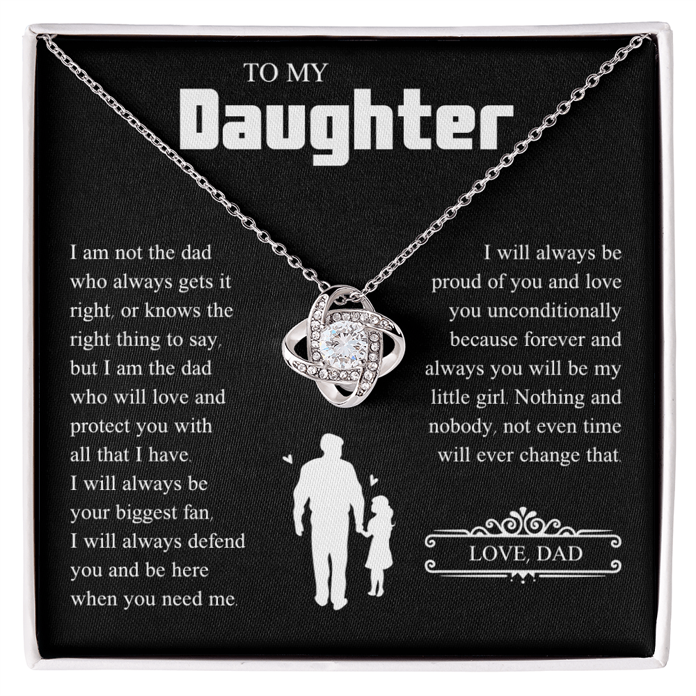 To My Daughter | From Dad with Love | Love Knot Necklace
