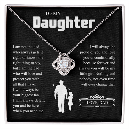 To My Daughter | From Dad with Love | Love Knot Necklace