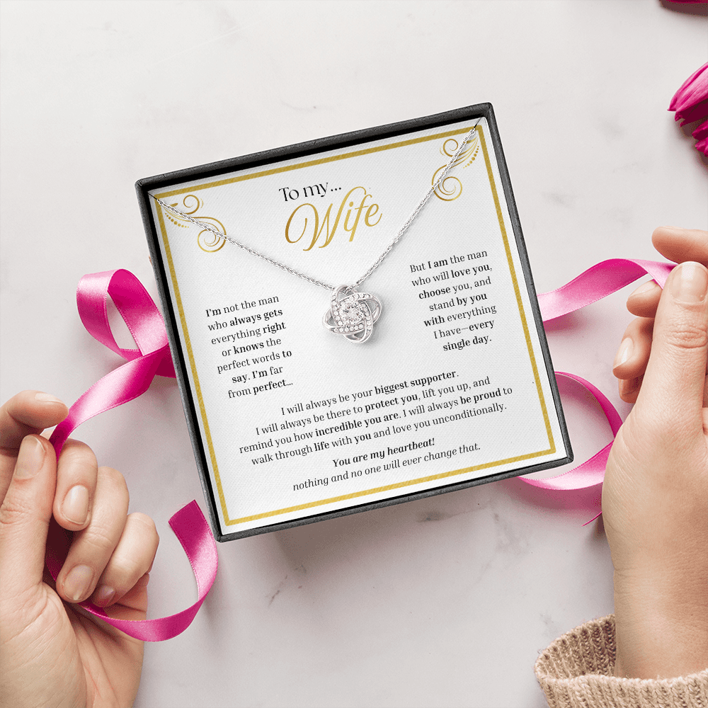 To My Wife | My Unconditional Love for You | Love Knot Necklace