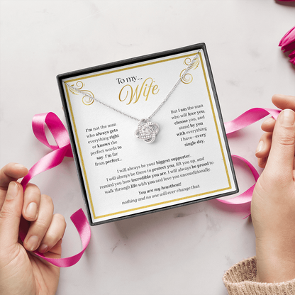 To My Wife | My Unconditional Love for You | Love Knot Necklace