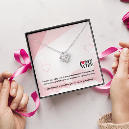 To My Wife | My Heart, My Strength, My Forever | Love Knot Necklace