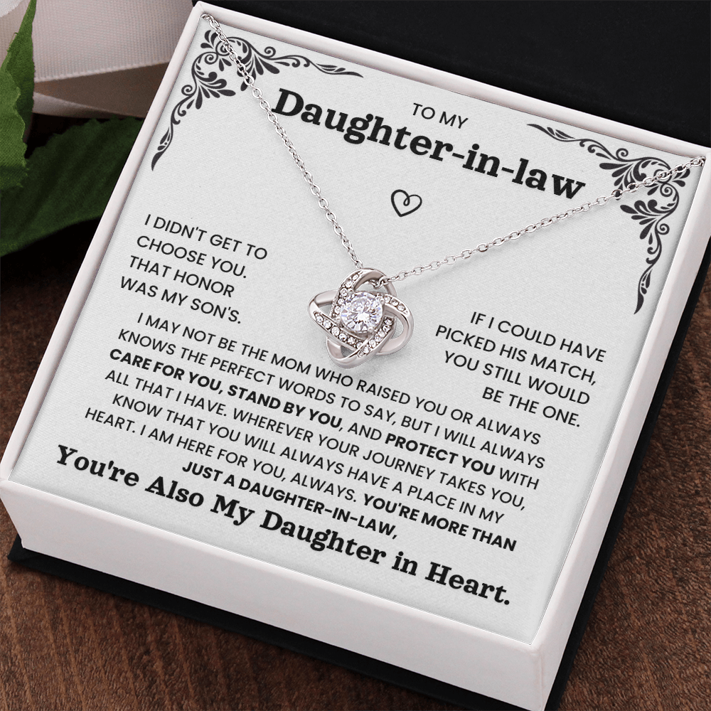 To My Daughter-in-Law – My Daughter in heart | Love Knot Necklace