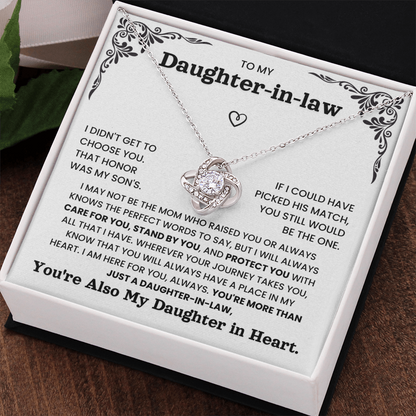 To My Daughter-in-Law – My Daughter in heart | Love Knot Necklace